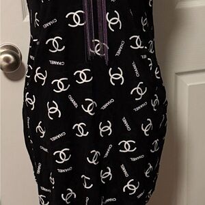 CHANEL Monochrome Logo Pattern Dress by LESABBI DESIGNER